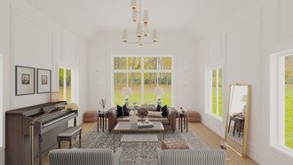 Classic, Glam, Vintage Living Room by Havenly Interior Designer Hilary