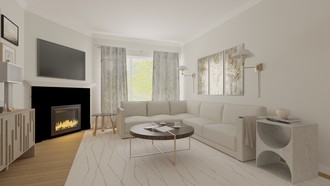 Classic, Contemporary Luxe, Warm Transitional Living Room by Havenly Interior Designer Kelly