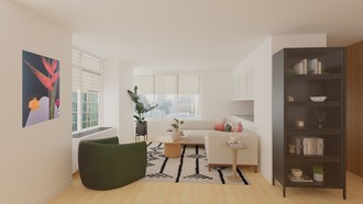 Bohemian, Scandinavian Living Room by Havenly Interior Designer Angie