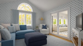 Classic, Coastal, Glam, Traditional Living Room by Havenly Interior Designer Katie