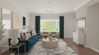 Modern, Glam, Contemporary Luxe Living Room by Havenly Interior Designer Elisa