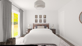 Warm Transitional, Modern Cottage Bedroom by Havenly Interior Designer Nicole