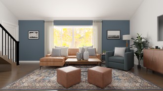 Warm Transitional, Modern Cottage Living Room by Havenly Interior Designer Nicole