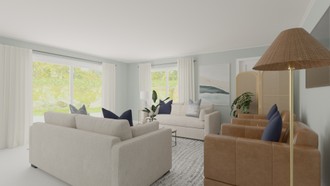 Coastal, Traditional Living Room by Havenly Interior Designer Tabitha