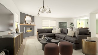 Industrial, Traditional, Library, Vintage Living Room by Havenly Interior Designer Ashley