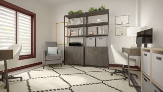 Contemporary, Transitional Office by Havenly Interior Designer Kristin