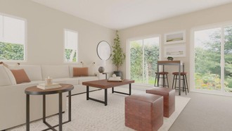 Contemporary, Transitional, Scandinavian, Warm Transitional Living Room by Havenly Interior Designer Alexa