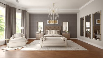 Glam, Transitional, Contemporary Luxe Bedroom by Havenly Interior Designer Roslyn