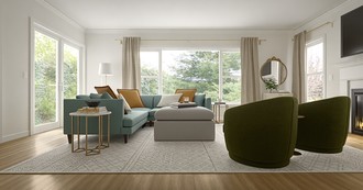 Modern, Classic, Eclectic Living Room by Havenly Interior Designer Vye