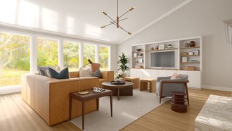 Minimal, Organic Modern, Warm Transitional Living Room by Havenly Interior Designer Roslyn
