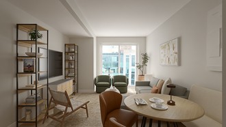 Modern, Bohemian, Midcentury Modern, Scandinavian, Organic Modern Living Room by Havenly Interior Designer Michelle