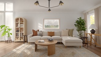 Transitional, Warm Transitional Living Room by Havenly Interior Designer Camila