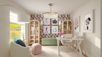 Modern, Glam, Traditional Office by Havenly Interior Designer Rebekah