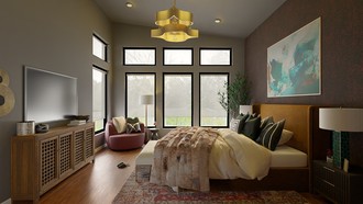 Glam, Midcentury Modern Bedroom by Havenly Interior Designer Jamie