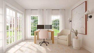Warm Transitional Office by Havenly Interior Designer Sofia