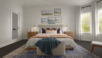 Warm Transitional, New Classic, Modern Cottage Bedroom by Havenly Interior Designer Sloan