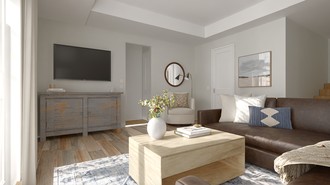 Coastal, Farmhouse Living Room by Havenly Interior Designer Karina