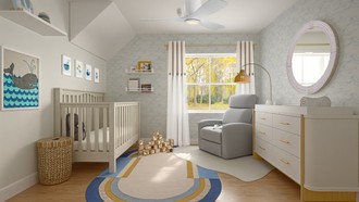 Coastal, Scandinavian Nursery by Havenly Interior Designer Elisa