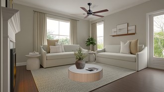 Transitional Living Room by Havenly Interior Designer Lorena