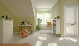Modern, Eclectic Bedroom by Havenly Interior Designer Angela
