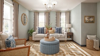Eclectic, Coastal Living Room by Havenly Interior Designer Pamela