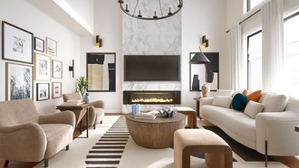 Contemporary, Eclectic, Industrial Living Room by Havenly Interior Designer Rohayna