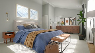 Warm Transitional, Modern Cottage Bedroom by Havenly Interior Designer Shadnaz