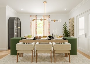Eclectic, Organic Modern Dining Room by Havenly Interior Designer Giovanna