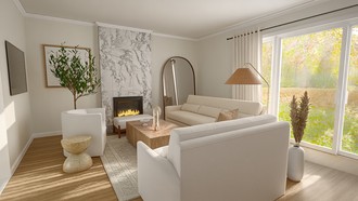 Warm Transitional Living Room by Havenly Interior Designer Tai