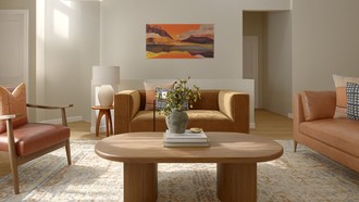 Warm Transitional, New Classic Living Room by Havenly Interior Designer Martha