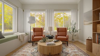Transitional, Midcentury Modern, Scandinavian, Midcentury Scandi Reading Room by Havenly Interior Designer Haley