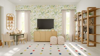 Bohemian, Artful Eclectic Playroom by Havenly Interior Designer Giovanna