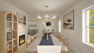 Classic, Coastal, Transitional, California Cool, Warm Transitional, New Classic Dining Room by Havenly Interior Designer Cayla