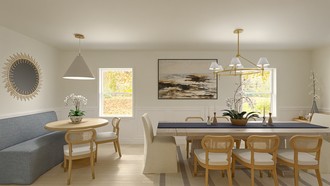 Classic, Coastal, Transitional, California Cool, Warm Transitional, New Classic Dining Room by Havenly Interior Designer Cayla