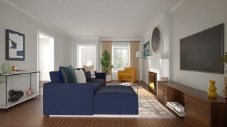 Transitional Living Room by Havenly Interior Designer Karina