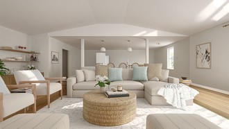 Warm Transitional, Classic Coastal Living Room by Havenly Interior Designer Candida