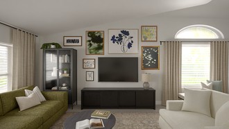 Classic Contemporary, Organic Modern Living Room by Havenly Interior Designer Ariel