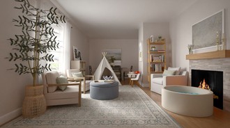 Contemporary, Modern, Classic, Coastal, Transitional Playroom by Havenly Interior Designer Jamie