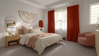 Inspired Modern, Warm Transitional Bedroom by Havenly Interior Designer Roslyn