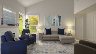 Coastal, Farmhouse Office by Havenly Interior Designer Helen