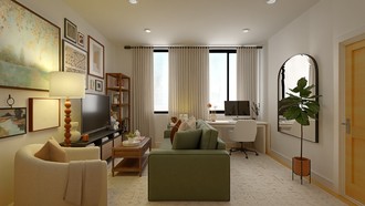 Organic Modern Living Room by Havenly Interior Designer Victor