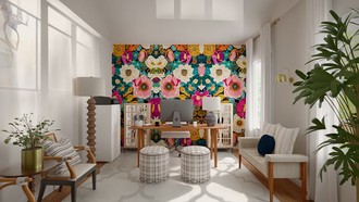 Contemporary, Classic, Glam, Transitional Office by Havenly Interior Designer Faith
