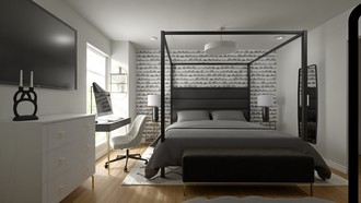 Modern, Minimal, Contemporary Luxe Bedroom by Havenly Interior Designer Leah