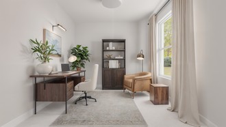 Contemporary, Transitional, Midcentury Modern Office by Havenly Interior Designer Tania