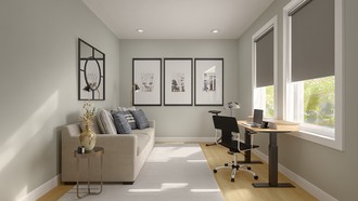 Modern, Industrial, Rustic, Transitional Office by Havenly Interior Designer Katie