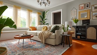 Bohemian, Transitional Living Room by Havenly Interior Designer Sana