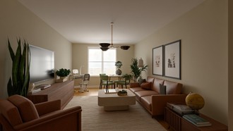 Midcentury Modern, Artful Eclectic Living Room by Havenly Interior Designer Barbara