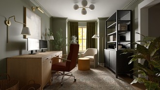 Classic, Transitional Office by Havenly Interior Designer Camila