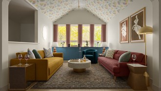 Eclectic, Library, Contemporary Luxe, Artful Eclectic Reading Room by Havenly Interior Designer Alix