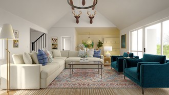 Contemporary, Warm Transitional, New Classic Living Room by Havenly Interior Designer Kait